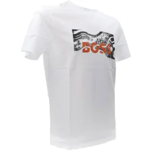 Boss Uomo T-Shirt-TE_BUILDING Bianco