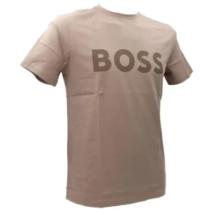 Boss Uomo T-Shirt-THINKING 1 Beige Beige