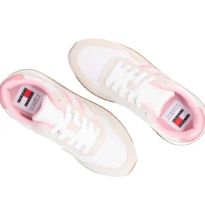Tommy Hilfiger Donna Sneakers-TJW EVA RUNNER MAT MIX ESS Bianco Rosa