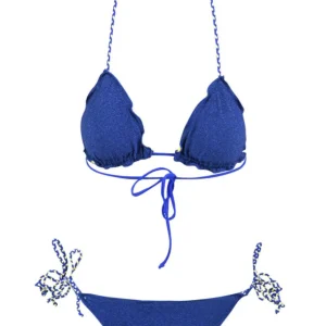4giveness Donna Costume-Triangolo e slip FGBW3580 Blu