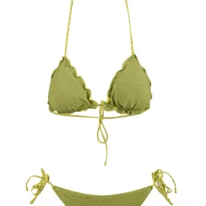 4giveness Donna Costume-Triangolo e slip FGBW3580 Verde