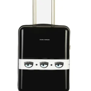 Chiara Ferragni Donna Valigie E Borsoni-TROLLEY LOGOMANIA S Nero