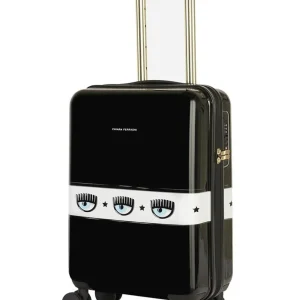 Chiara Ferragni Donna Valigie E Borsoni-TROLLEY LOGOMANIA S Nero