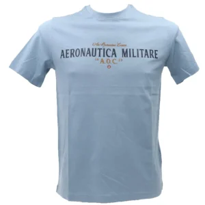 Aereonautica Militare Uomo T-Shirt-T-SHIRT M.C. 241TS2218J641 Azzurro