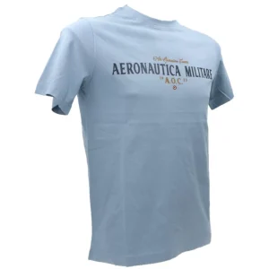 Aereonautica Militare Uomo T-Shirt-T-SHIRT M.C. 241TS2218J641 Azzurro