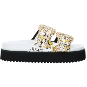 Versace Donna Sandali-74VA3SM1 FONDO ARIZONA DIS. SM1 Bianco Logato