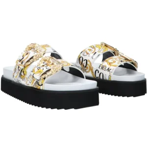 Versace Donna Sandali-74VA3SM1 FONDO ARIZONA DIS. SM1 Bianco Logato