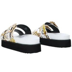 Versace Donna Sandali-74VA3SM1 FONDO ARIZONA DIS. SM1 Bianco Logato