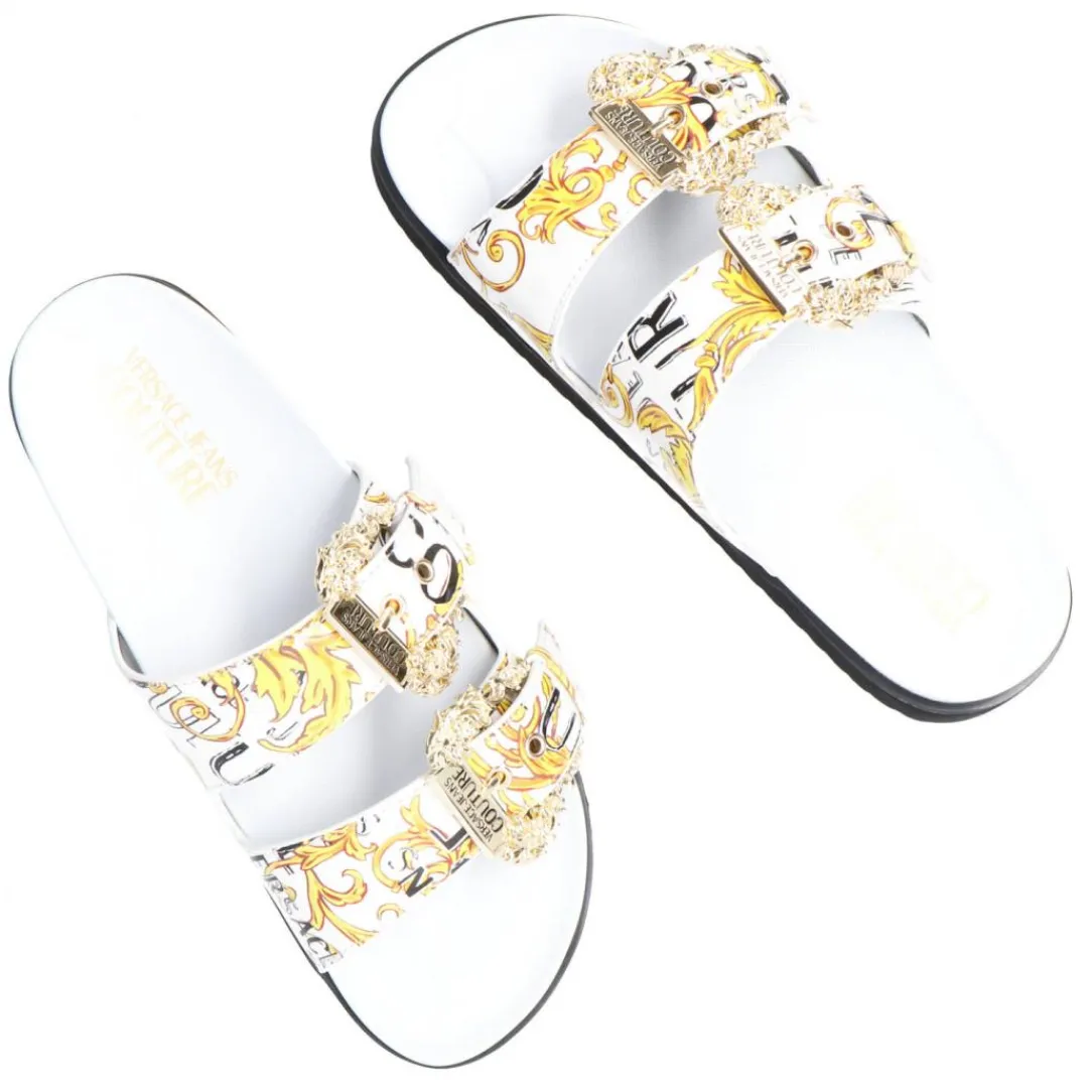 vasm_fondo_arizona_dis_sm_4.webp Versace Donna Sandali-74VA3SM1 FONDO ARIZONA DIS. SM1 Bianco Logato