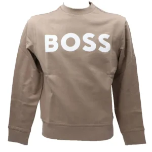 Boss Uomo Felpe-WE BASIC CREW Marrone