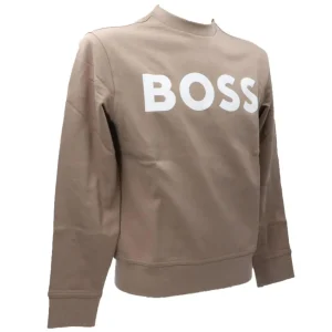 Boss Uomo Felpe-WE BASIC CREW Marrone