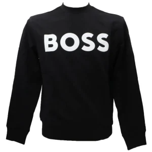 Boss Uomo Felpe-WE BASIC CREW Nero