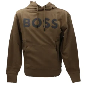 Boss Uomo Felpe-WEBASICHOOD Verde Scuro