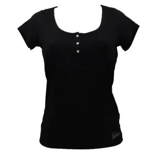 Guess Donna T-Shirt-W2YP24KBCO2 KARLEE JEWEL Nero
